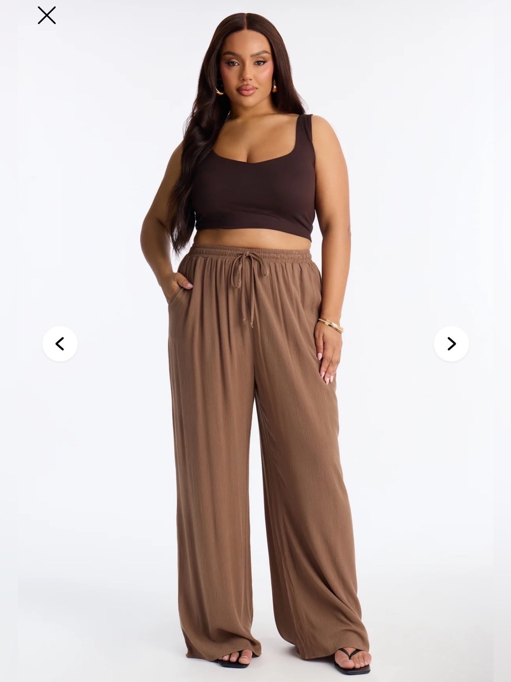 Fashion Nova In Cannes For The Summer Wide Leg Gauze Pan